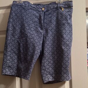 Jones New York Navy Geometric Shorts